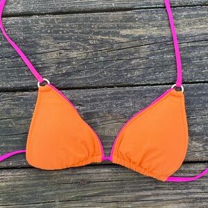Ralph Lauren Orange Bikini Top with Pink Trim